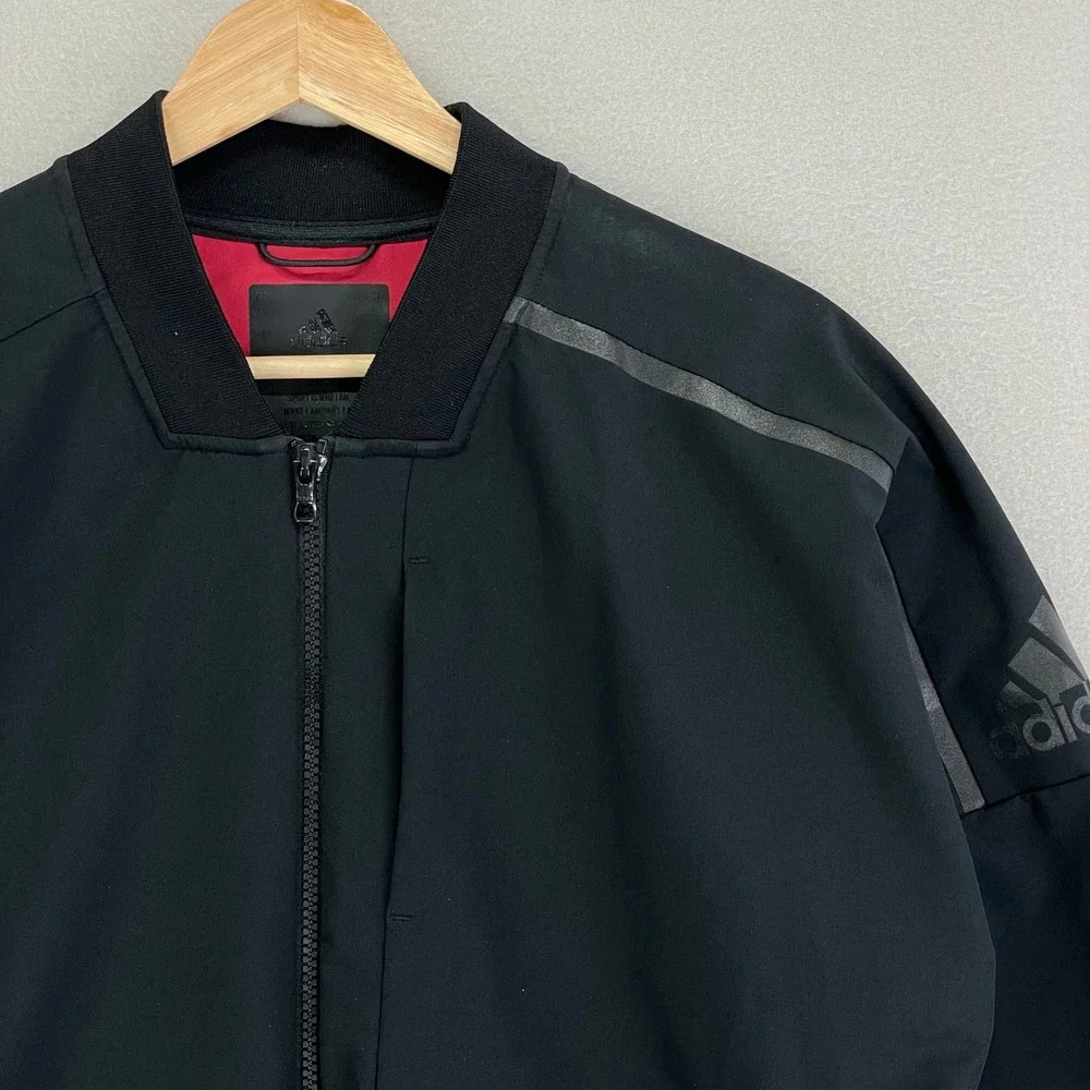 adidas ZNE Bomber‎ Jacket Mens Medium Black Performance Tech Water Repellant